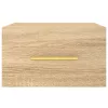 2 db sonoma tölgy falra szerelhető éjjeliszekrény 35x35x20 cm