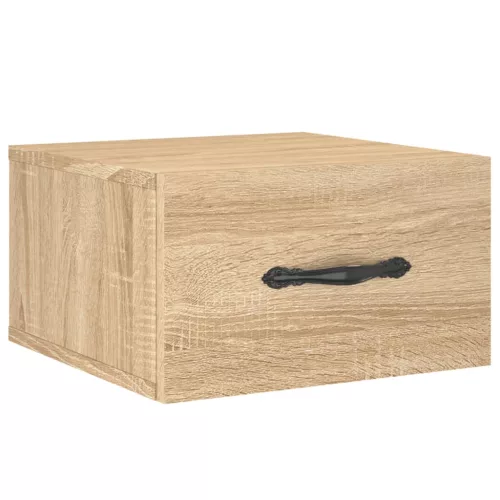 2 db sonoma tölgy falra szerelhető éjjeliszekrény 35x35x20 cm