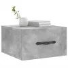 2 db betonszürke falra szerelhető éjjeliszekrény 35x35x20 cm