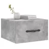 2 db betonszürke falra szerelhető éjjeliszekrény 35x35x20 cm