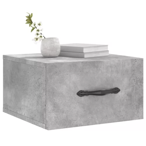 2 db betonszürke falra szerelhető éjjeliszekrény 35x35x20 cm
