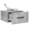2 db betonszürke falra szerelhető éjjeliszekrény 35x35x20 cm