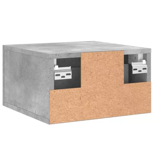 2 db betonszürke falra szerelhető éjjeliszekrény 35x35x20 cm