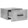 2 db betonszürke falra szerelhető éjjeliszekrény 35x35x20 cm