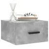 2 db betonszürke falra szerelhető éjjeliszekrény 35x35x20 cm