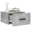 2 db betonszürke falra szerelhető éjjeliszekrény 35x35x20 cm