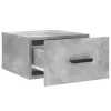 2 db betonszürke falra szerelhető éjjeliszekrény 35x35x20 cm