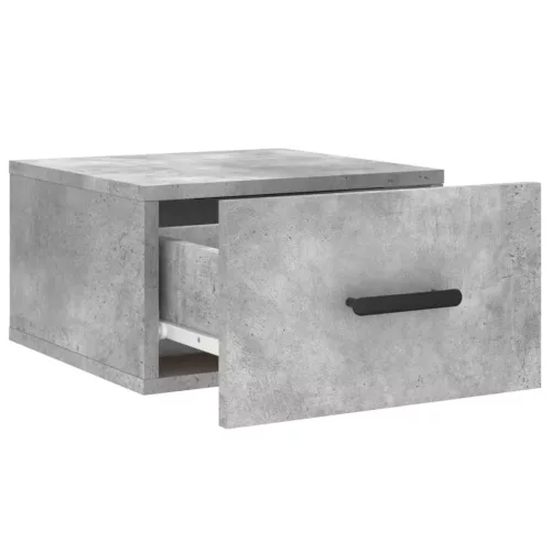 2 db betonszürke falra szerelhető éjjeliszekrény 35x35x20 cm