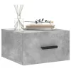 2 db betonszürke falra szerelhető éjjeliszekrény 35x35x20 cm