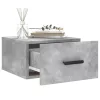 2 db betonszürke falra szerelhető éjjeliszekrény 35x35x20 cm