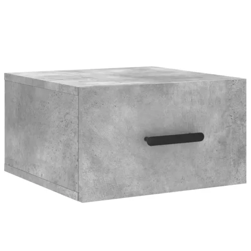 2 db betonszürke falra szerelhető éjjeliszekrény 35x35x20 cm