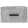 2 db betonszürke falra szerelhető éjjeliszekrény 35x35x20 cm