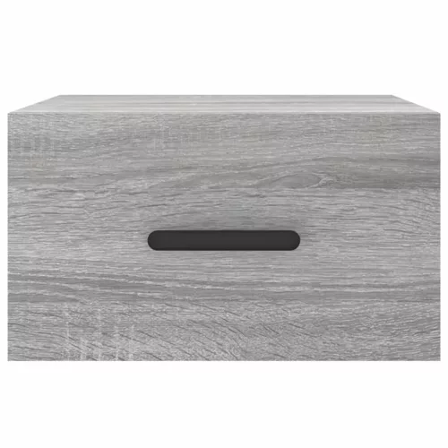 2 db szürke sonoma falra szerelhető éjjeliszekrény 35x35x20 cm