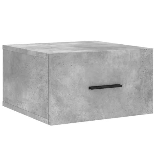 2 db betonszürke falra szerelhető éjjeliszekrény 35x35x20 cm