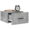 2 db betonszürke falra szerelhető éjjeliszekrény 35x35x20 cm
