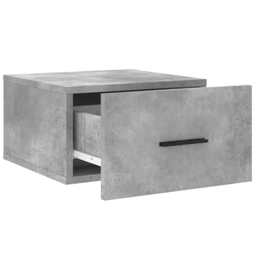 2 db betonszürke falra szerelhető éjjeliszekrény 35x35x20 cm