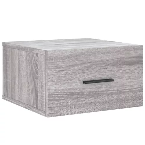 2 db szürke sonoma falra szerelhető éjjeliszekrény 35x35x20 cm