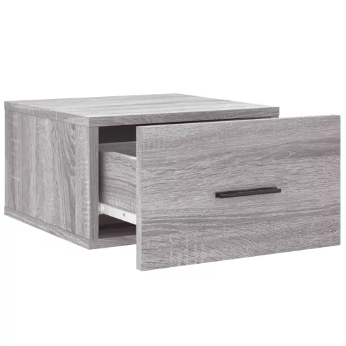 2 db szürke sonoma falra szerelhető éjjeliszekrény 35x35x20 cm