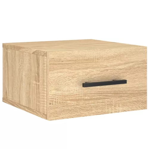2 db sonoma tölgy falra szerelhető éjjeliszekrény 35x35x20 cm
