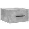 2 db betonszürke falra szerelhető éjjeliszekrény 35x35x20 cm