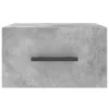 2 db betonszürke falra szerelhető éjjeliszekrény 35x35x20 cm