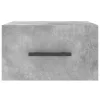 2 db betonszürke falra szerelhető éjjeliszekrény 35x35x20 cm