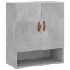 Betonszürke szerelt fa faliszekrény 60 x 31 x 70 cm