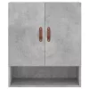 Betonszürke szerelt fa faliszekrény 60 x 31 x 70 cm