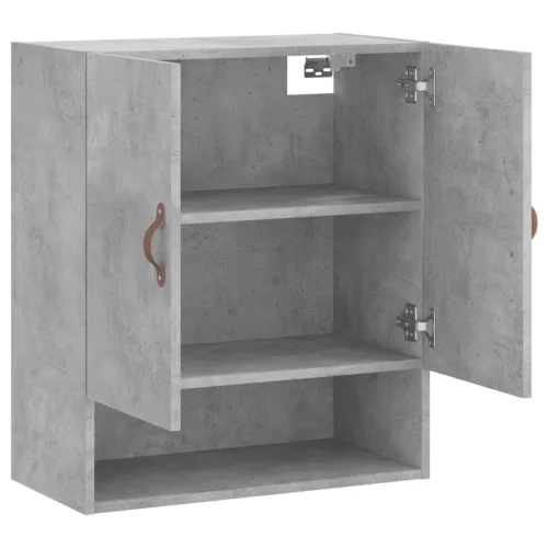 Betonszürke szerelt fa faliszekrény 60 x 31 x 70 cm