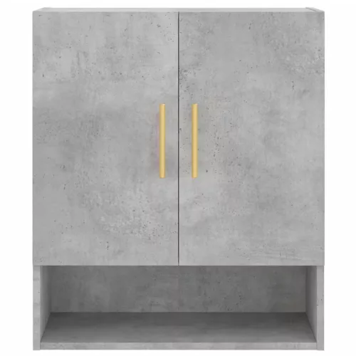 Betonszürke szerelt fa faliszekrény 60 x 31 x 70 cm