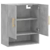 Betonszürke szerelt fa faliszekrény 60 x 31 x 70 cm
