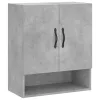 Betonszürke szerelt fa faliszekrény 60 x 31 x 70 cm