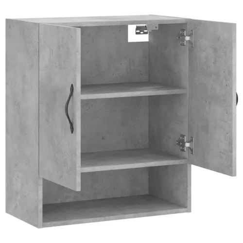 Betonszürke szerelt fa faliszekrény 60 x 31 x 70 cm