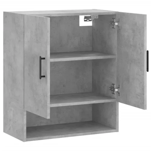 Betonszürke szerelt fa faliszekrény 60 x 31 x 70 cm