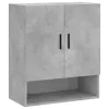 Betonszürke szerelt fa faliszekrény 60 x 31 x 70 cm