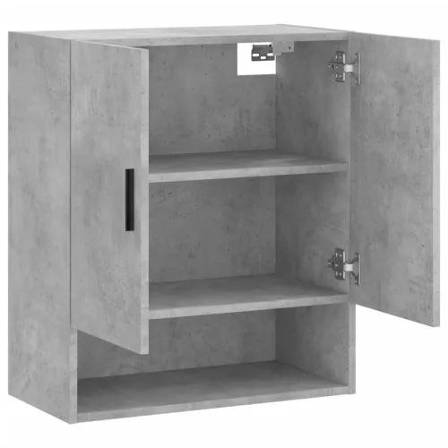 Betonszürke szerelt fa faliszekrény 60 x 31 x 70 cm