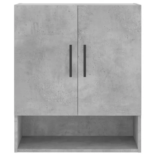 Betonszürke szerelt fa faliszekrény 60 x 31 x 70 cm