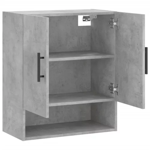 Betonszürke szerelt fa faliszekrény 60 x 31 x 70 cm