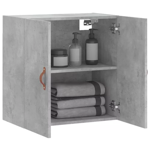 Betonszürke szerelt fa faliszekrény 60 x 31 x 60 cm