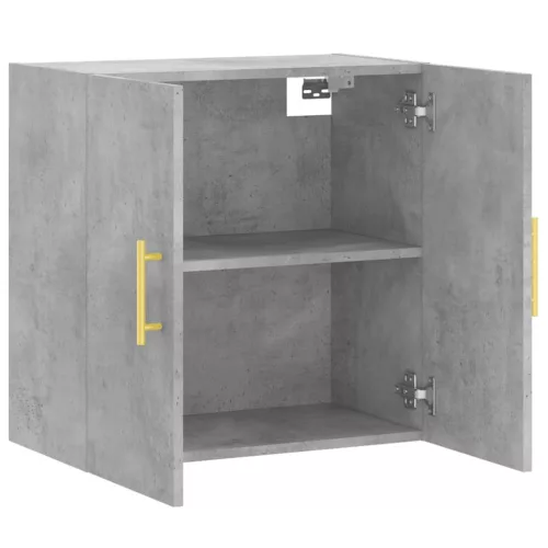 Betonszürke szerelt fa faliszekrény 60 x 31 x 60 cm