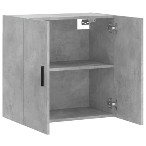Betonszürke szerelt fa faliszekrény 60 x 31 x 60 cm