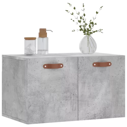 Betonszürke szerelt fa faliszekrény 60 x 36,5 x 35 cm