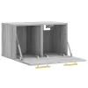 Szürke sonoma színű szerelt fa faliszekrény 60 x 36,5 x 35 cm
