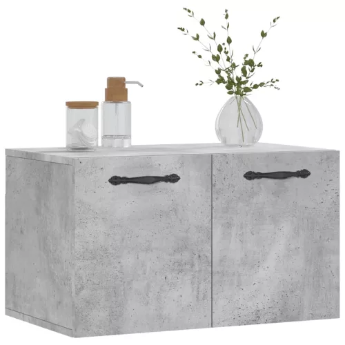 Betonszürke szerelt fa faliszekrény 60 x 36,5 x 35 cm