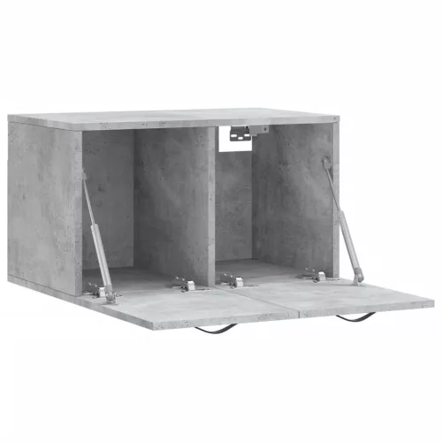 Betonszürke szerelt fa faliszekrény 60 x 36,5 x 35 cm