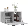 Betonszürke szerelt fa faliszekrény 60 x 36,5 x 35 cm