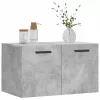Betonszürke szerelt fa faliszekrény 60 x 36,5 x 35 cm