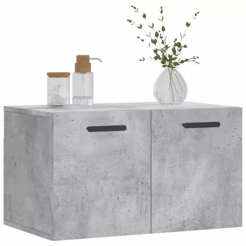 Betonszürke szerelt fa faliszekrény 60 x 36,5 x 35 cm