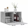 Betonszürke szerelt fa faliszekrény 60 x 36,5 x 35 cm