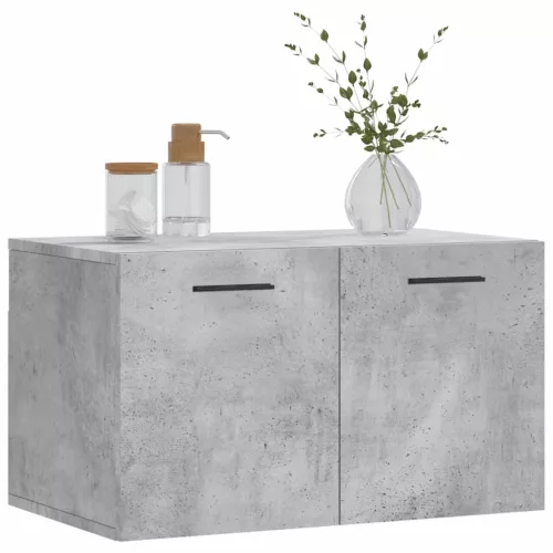 Betonszürke szerelt fa faliszekrény 60 x 36,5 x 35 cm